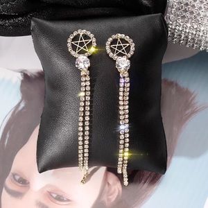 Crystal Rhinestone Bling star earrings